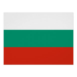 Patriotische Bulgarische Flagge Poster