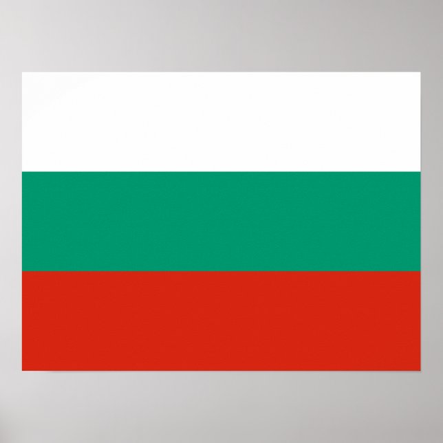 Patriotische Bulgarische Flagge Poster (Vorne)