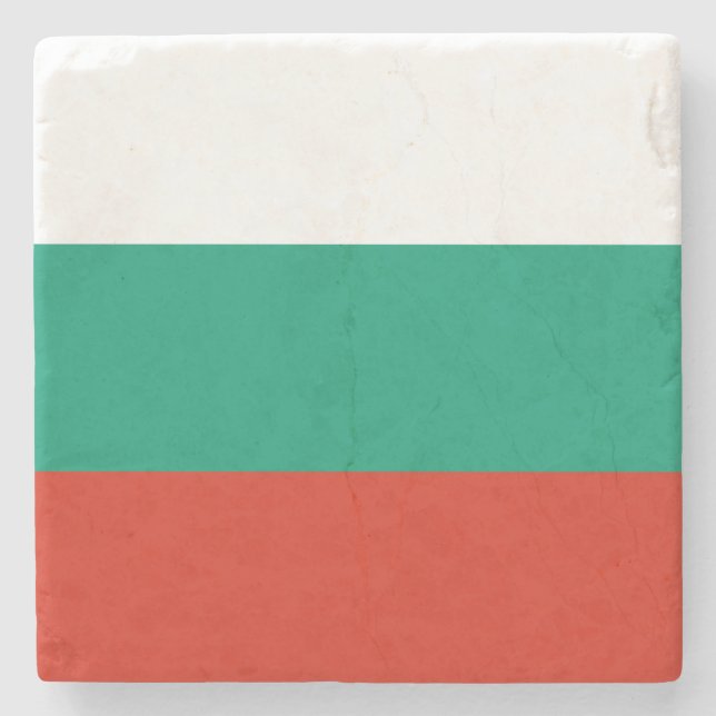 Patriotische Bulgarische Flagge Steinuntersetzer (Vorderseite)