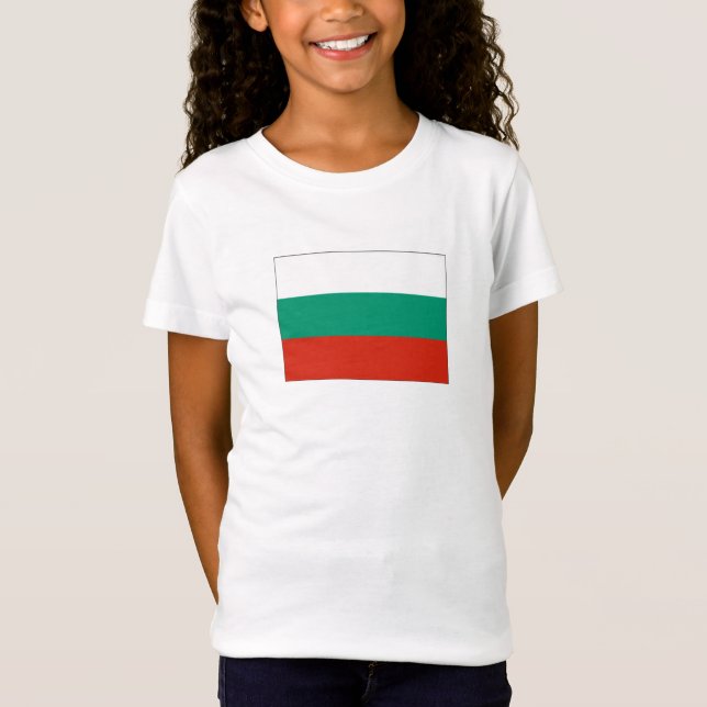 Patriotische Bulgarische Flagge T-Shirt (Vorderseite)
