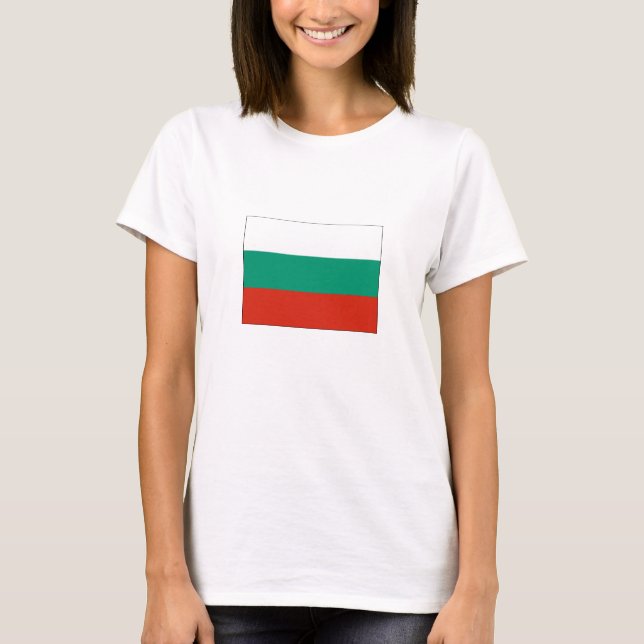 Patriotische Bulgarische Flagge T-Shirt (Vorderseite)