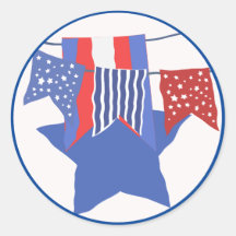 Patriotische Buntings und Star