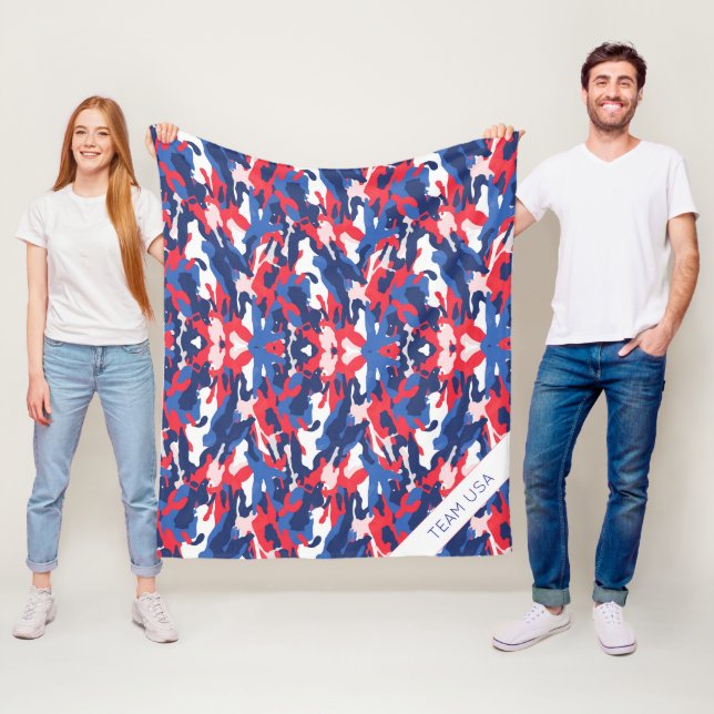 Patriotische Camouflage Red White Blue USA Freedom Fleecedecke (Beispiel)