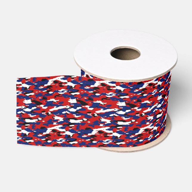 Patriotische Camouflage Ripsband (Spule)