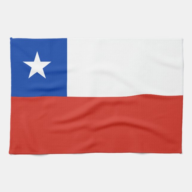 Patriotische Chile-Flagge Chiles Küchentuch (Horizontal)