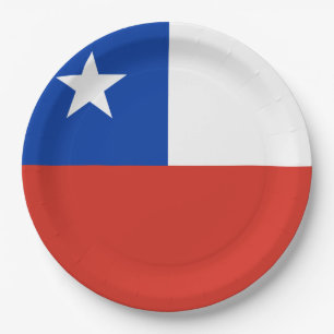 Patriotische Chile-Flagge Chiles Pappteller