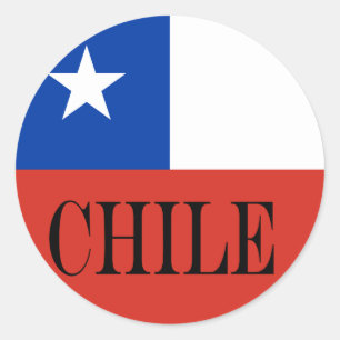 Patriotische Chile-Flagge Chiles Runder Aufkleber