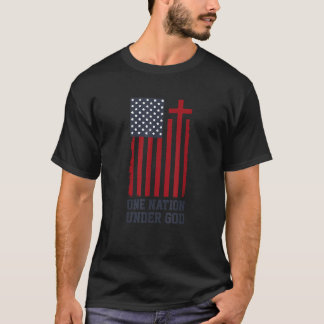 Patriotische Christliche amerikanische Flagge eine T-Shirt