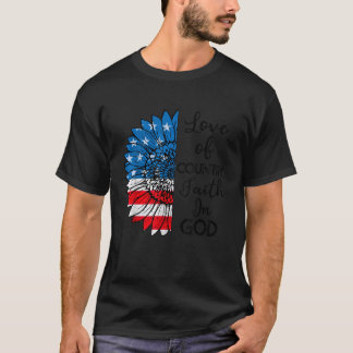 Patriotische Christliche Liebe Country Faith in Go T-Shirt