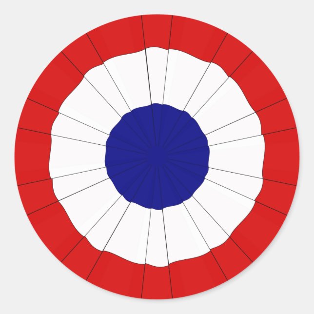 Patriotische Cockadeaufkleber Runder Aufkleber (Vorderseite)