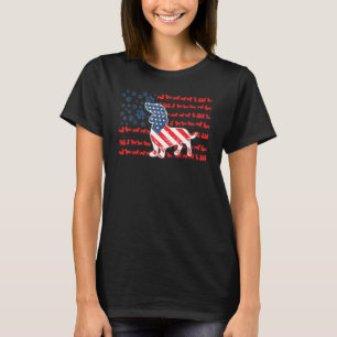 Patriotische Dackel Amerikanische Flagge Hund USA T-Shirt