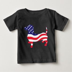 Patriotische Dackel Baby T-shirt