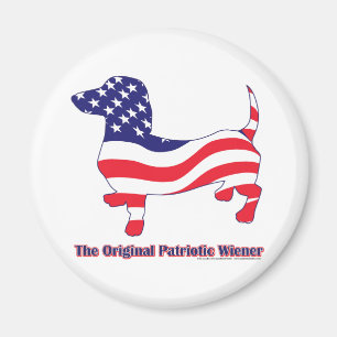 Patriotische Dackel - Dackel Magnet