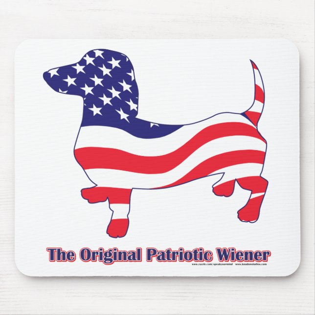 Patriotische Dackel - Dackel Mousepad (Vorne)