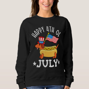Patriotische Dackel Hoter Dog Americana 4. Juli Sweatshirt