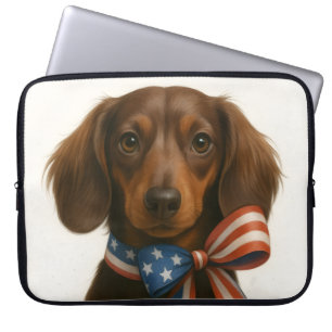 Patriotische Dackel Laptopschutzhülle