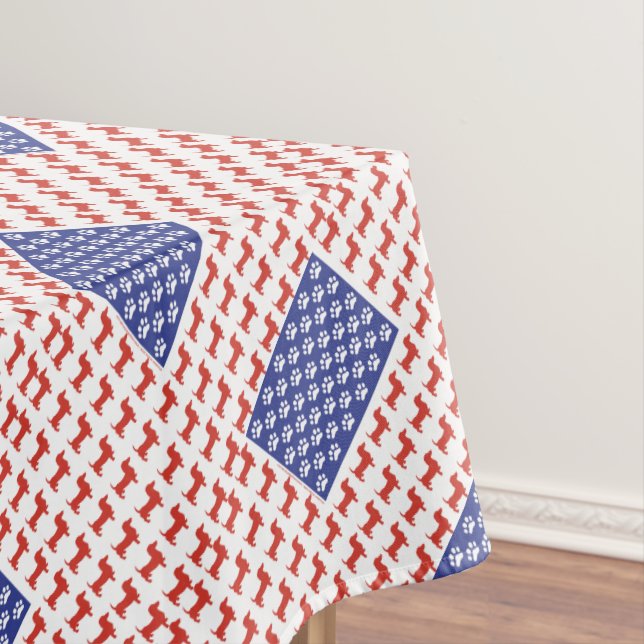 Patriotische Dackel Tischdecke (Beispiel)