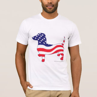 Patriotische Dackel USA T-Shirt