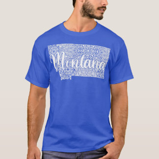 Patriotische Dekorative Mandala Stil Karte von Mon T-Shirt