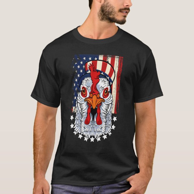 Patriotische Delphin 4. Juli Niedliche US-amerikan T-Shirt (Vorderseite)