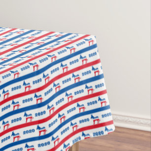 Patriotische Demokrat-Esel-Streifen 2020 Tischdecke