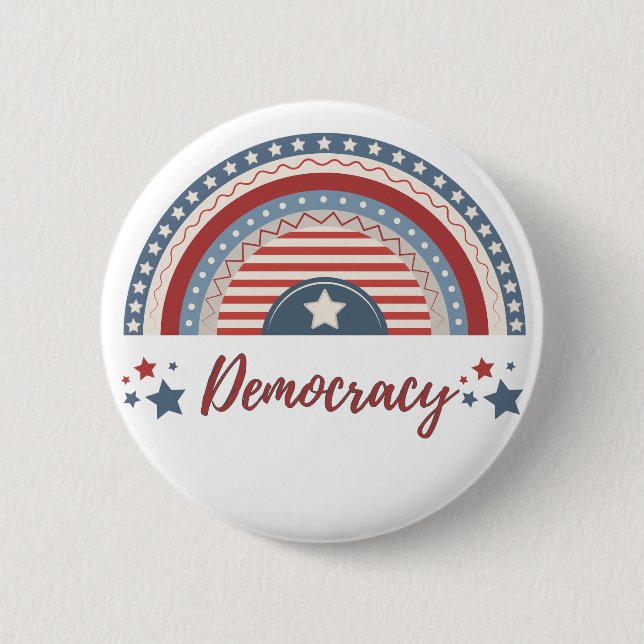 Patriotische Demokratie - politischer Widerstand Button (Vorderseite)