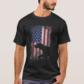 Patriotische Deutsche Kurzhaarfahne Pointer Americ T-Shirt