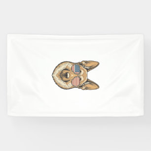 Patriotische Deutsche Schäferhund-Sonnenbrille Vin Banner
