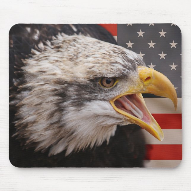 Patriotische Eagle-Bild-Mausunterlage Mousepad (Vorne)