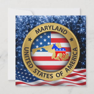 Patriotische Einladung von Maryland Democrat - srf
