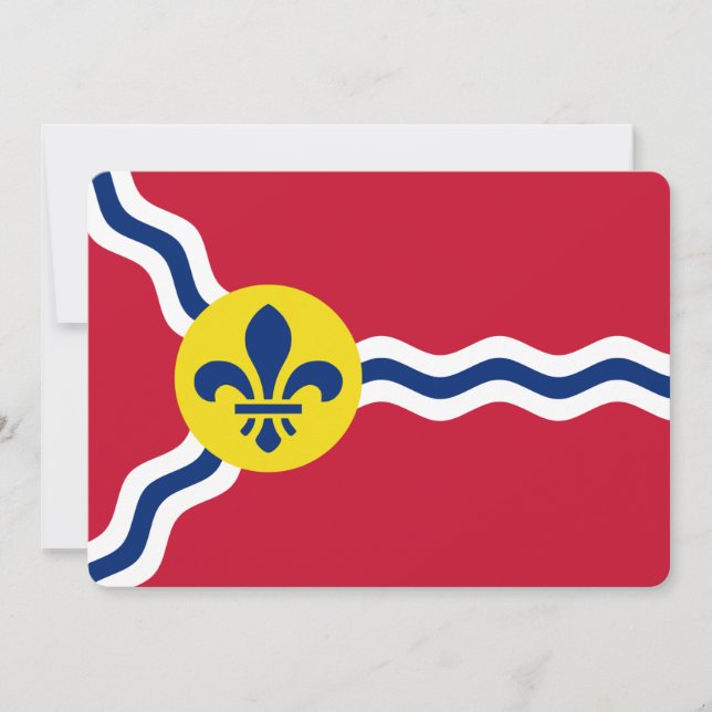 Patriotische Einladungen, Flagge von St. Louis, US Einladung (Vorderseite)