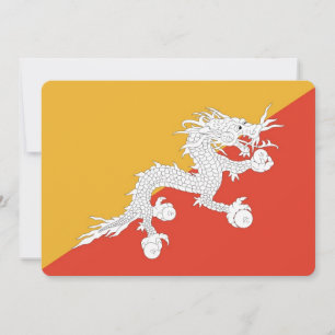 Patriotische Einladungen mit Bhutan Flag