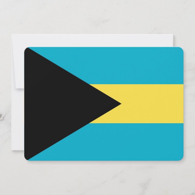 Patriotische Einladungen mit der Bahamas-Flagge (Vorderseite)