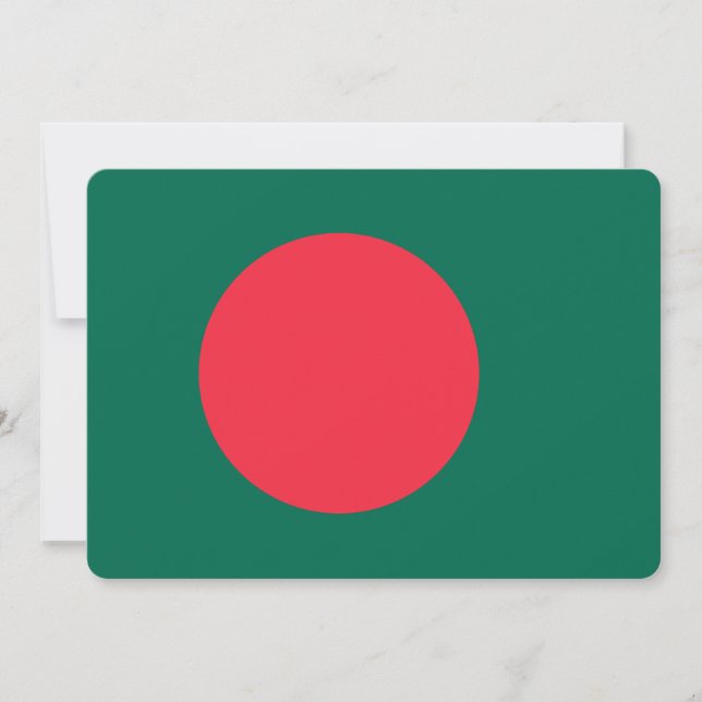 Patriotische Einladungen mit der Flagge Bangladesc (Vorderseite)