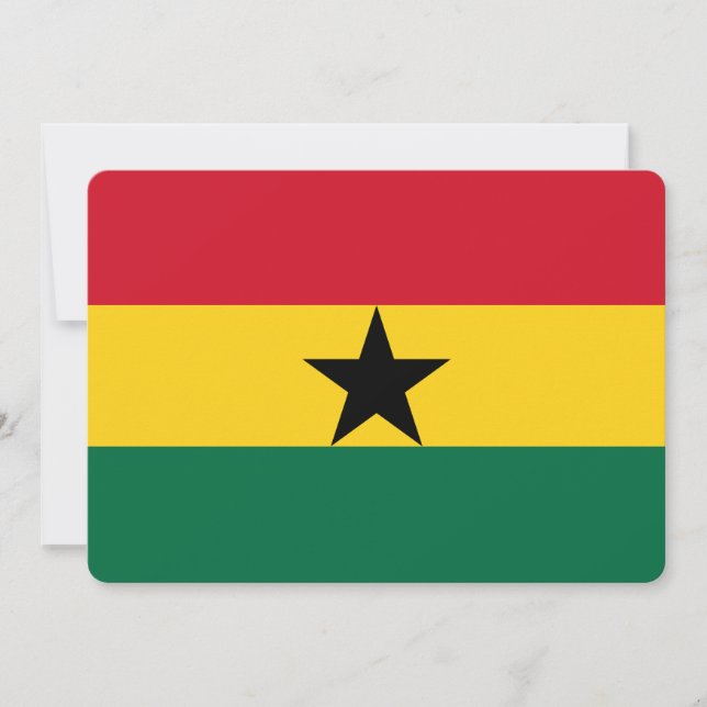 Patriotische Einladungen mit Ghana-Flagge (Vorderseite)