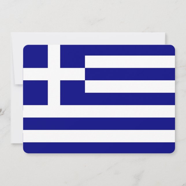 Patriotische Einladungen mit griechischer Flagge (Vorderseite)