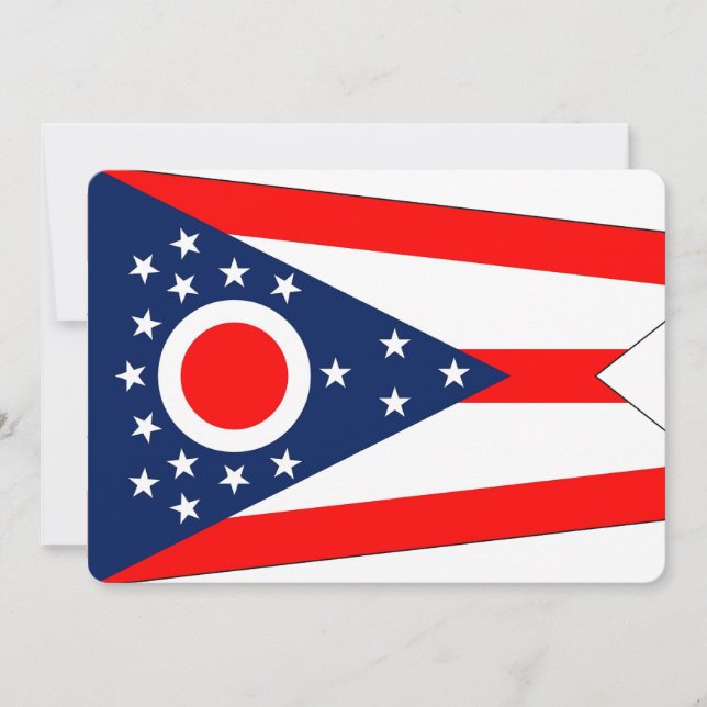 Patriotische Einladungen mit Ohio Flag (Vorderseite)