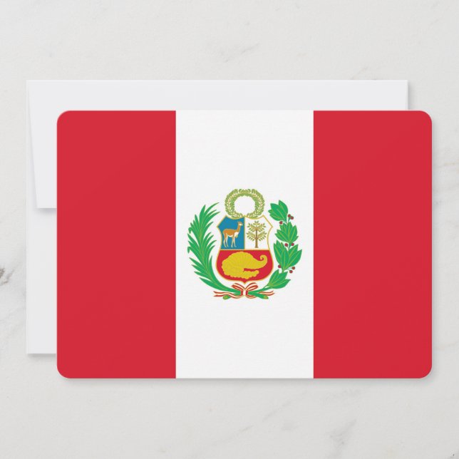 Patriotische Einladungen mit Peru-Flagge (Vorderseite)
