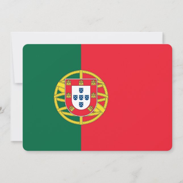 Patriotische Einladungen mit portugiesischer Flagg (Vorderseite)