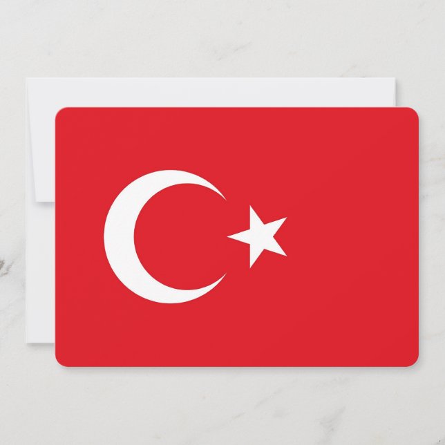 Patriotische Einladungen mit türkischer Flagge (Vorderseite)
