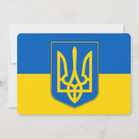 Patriotische Einladungen mit ukrainischer Flagge