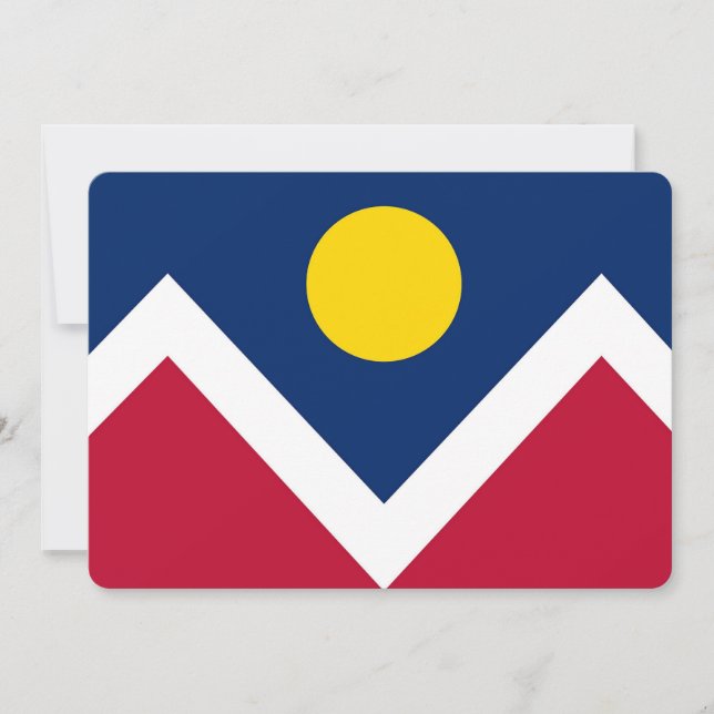 Patriotische Einladungen unter der Flagge Denvers (Vorderseite)