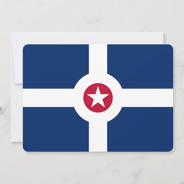 Patriotische Einladungen unter der Flagge Indianap (Vorderseite)