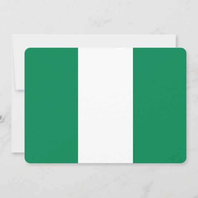 Patriotische Einladungen unter der Flagge Nigerias (Vorderseite)