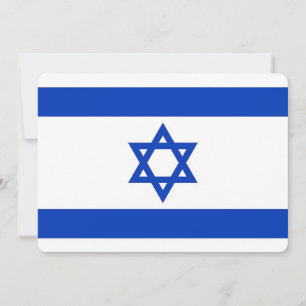 Patriotische Einladungen unter israelischer Flagge