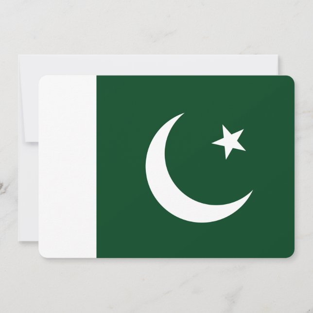 Patriotische Einladungen unter pakistanischer Flag (Vorderseite)