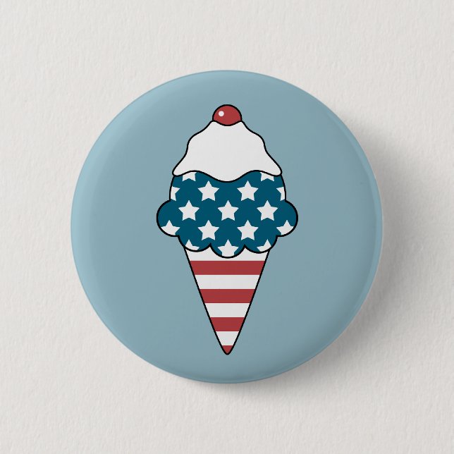Patriotische Eiscreme Button (Vorderseite)