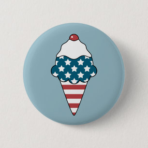 Patriotische Eiscreme Button