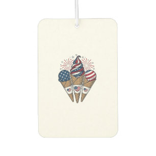 Patriotische Eistüten Vintage Fourth of July S Autolufterfrischer