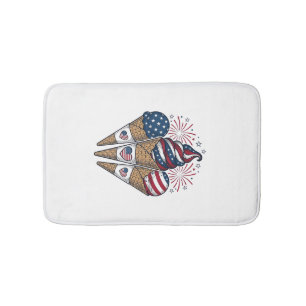 Patriotische Eistüten Vintage Fourth of July S Badematte